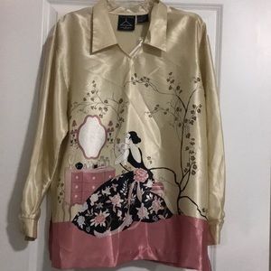 New Anthony Mark Hankins  Asian Style blouse - M